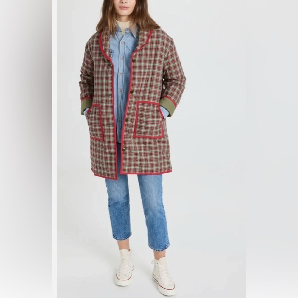 NWT THE GREAT The Reversible Mountain Puffer Plaid Jacket
Size L / 3 Goop - Picture 9 of 11